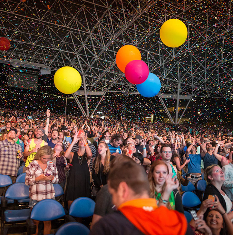 Concert goers attending a show at Summerfest